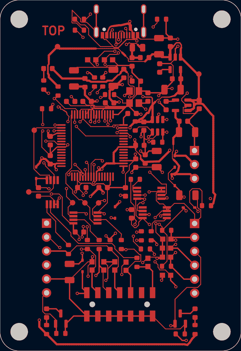 FTDI JTAG programmer routed by tscircuit, F.Cu