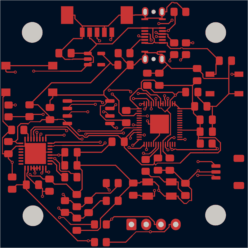 Ender-3 load-cell bed-levelling sensor routed by Freerouting, F.Cu