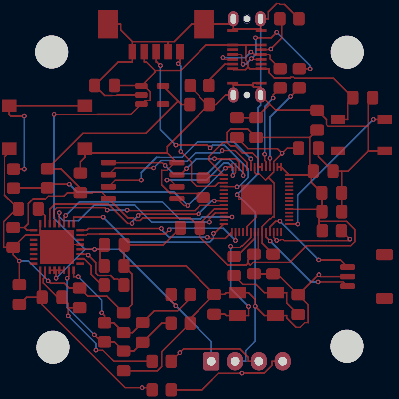 Ender-3 load-cell bed-levelling sensor routed by Freerouting, all copper layers