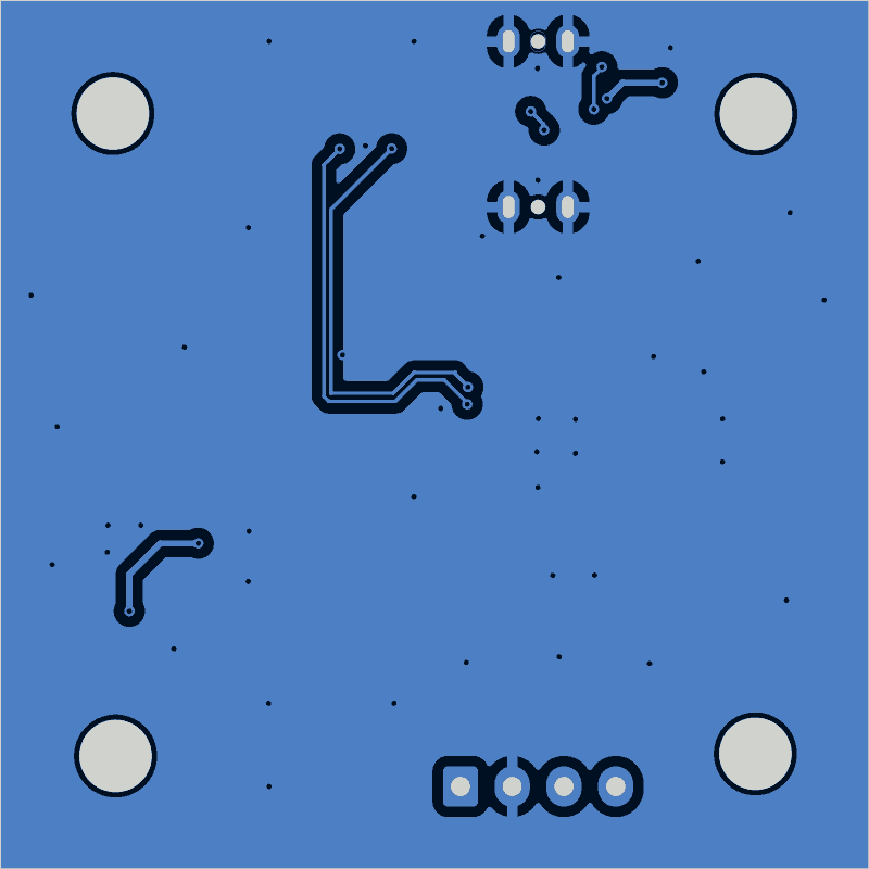 Ender-3 load-cell bed-levelling sensor as its designers routed it, B.Cu