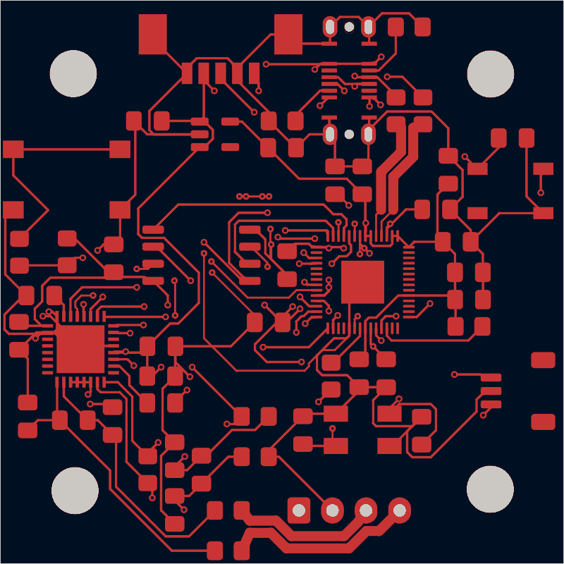 Ender-3 load-cell bed-levelling sensor routed by TraceMaker, F.Cu