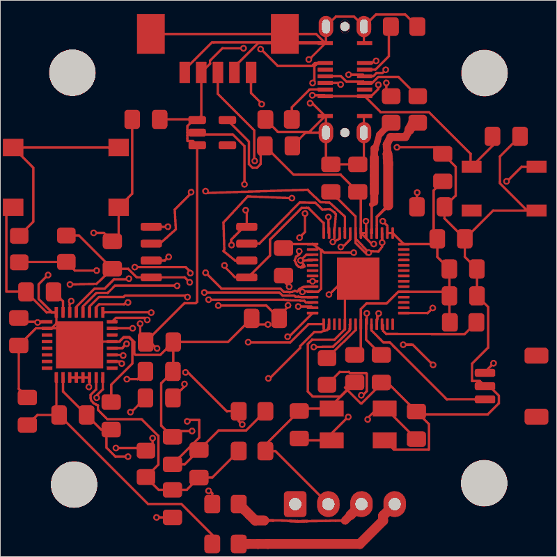Ender-3 load-cell bed-levelling sensor routed by tscircuit, F.Cu