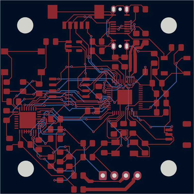 Ender-3 load-cell bed-levelling sensor routed by tscircuit, all copper layers