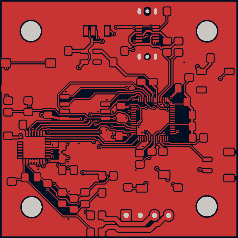 Ender-3 load-cell bed-levelling sensor routed by Zap!, F.Cu