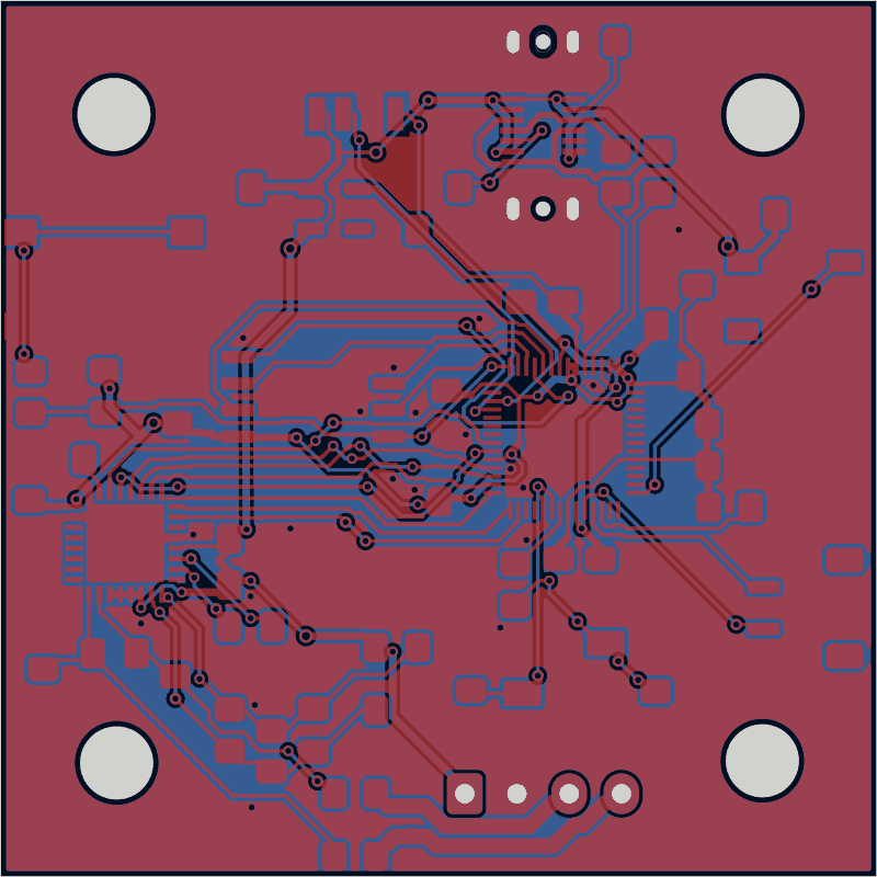 Ender-3 load-cell bed-levelling sensor routed by Zap!, all copper layers