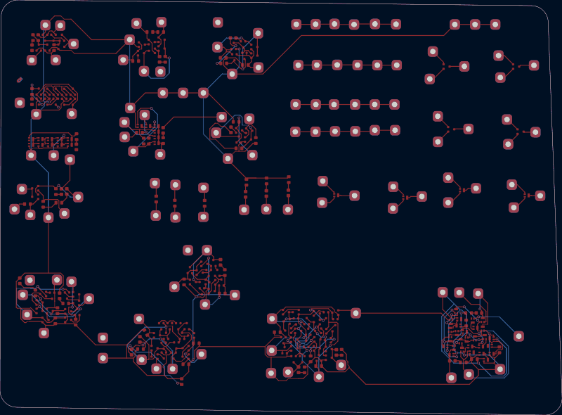 discretesim test board routed by Freerouting, all copper layers