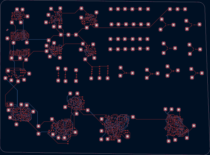 discretesim test board routed by TraceMaker, all copper layers