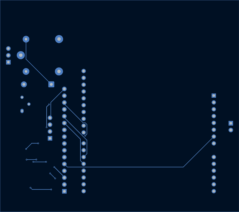 Arduino water-level monitor routed by TraceMaker, B.Cu