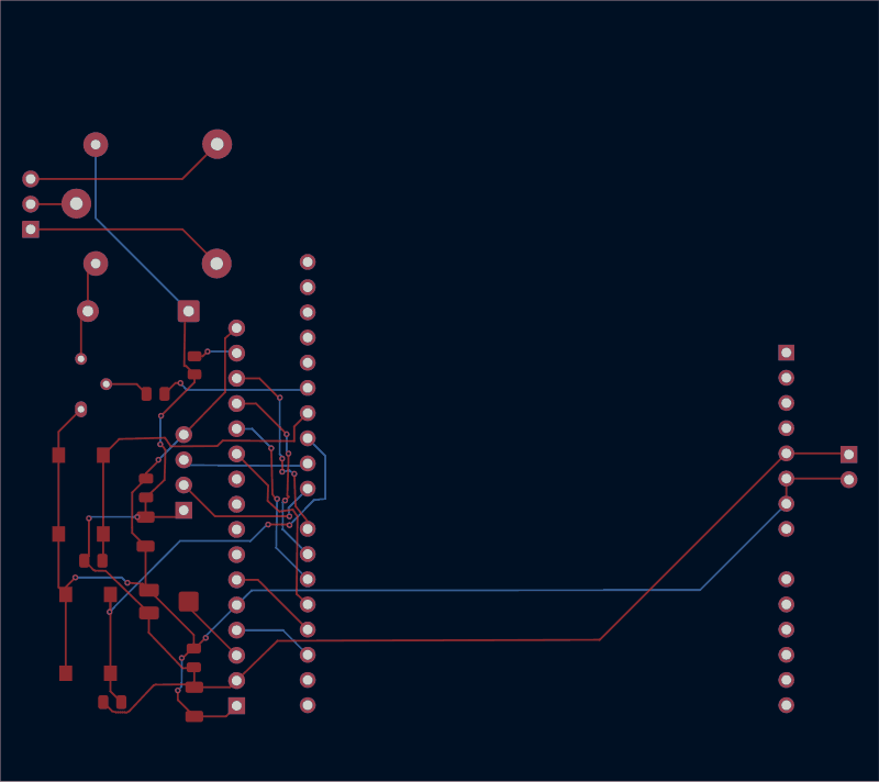 Arduino water-level monitor routed by tscircuit, all copper layers