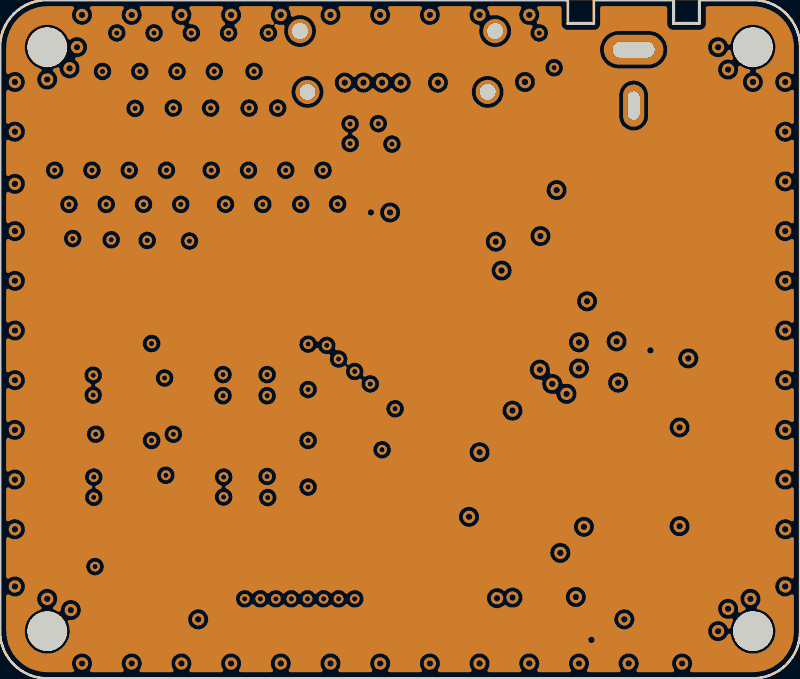 ECP5 BGA-381 FT2232HQ FIFO board as its designers routed it, In2.Cu