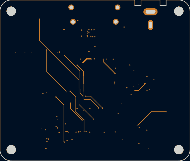 ECP5 BGA-381 FT2232HQ FIFO board routed by tscircuit, In2.Cu