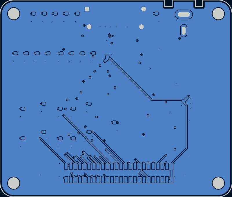 ECP5 BGA-381 FT2232HQ FIFO board routed by Zap!, B.Cu