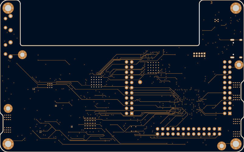 HackRF Pro routed by Freerouting, In2.Cu