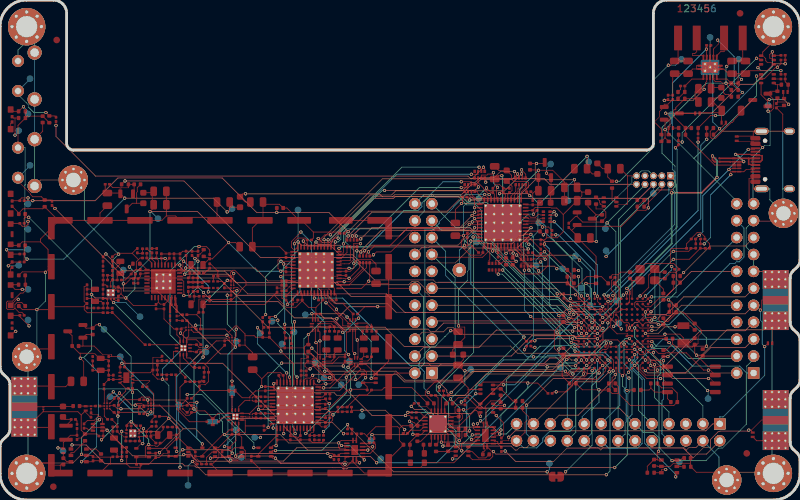 HackRF Pro routed by Freerouting, all copper layers