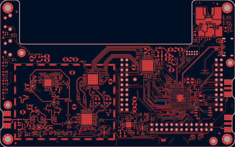 HackRF Pro as its designers routed it, F.Cu