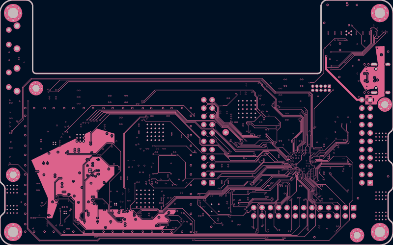 HackRF Pro as its designers routed it, In4.Cu