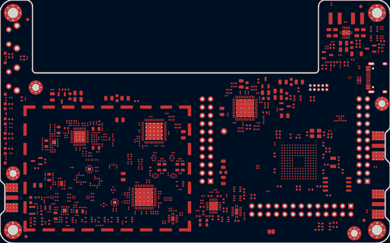 HackRF Pro routed by tscircuit, F.Cu