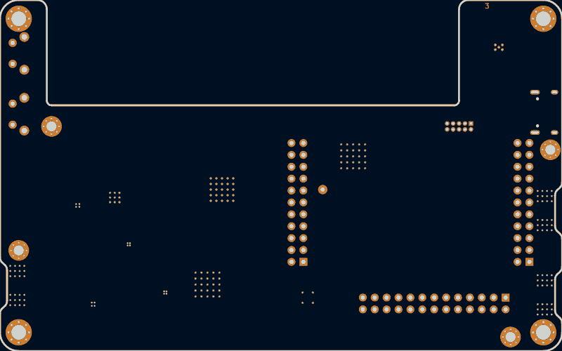 HackRF Pro routed by tscircuit, In2.Cu