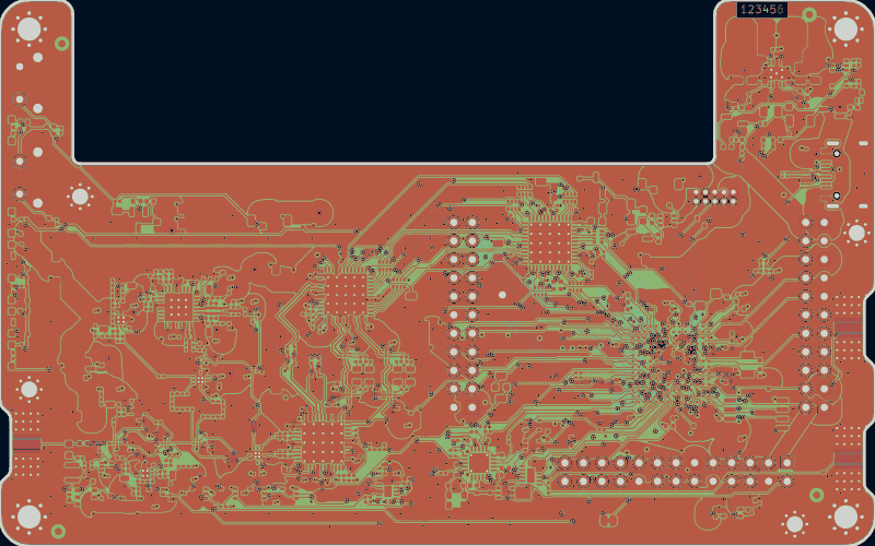 HackRF Pro routed by Zap!, all copper layers