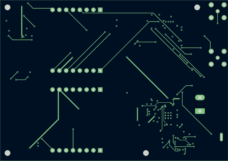 Seven routed by TraceMaker, In1.Cu