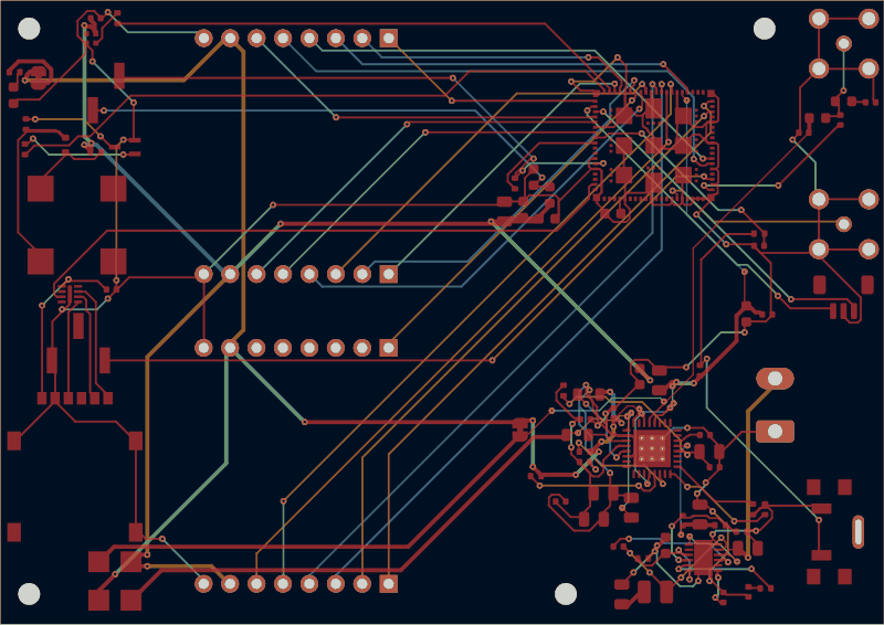 Seven routed by TraceMaker, all copper layers
