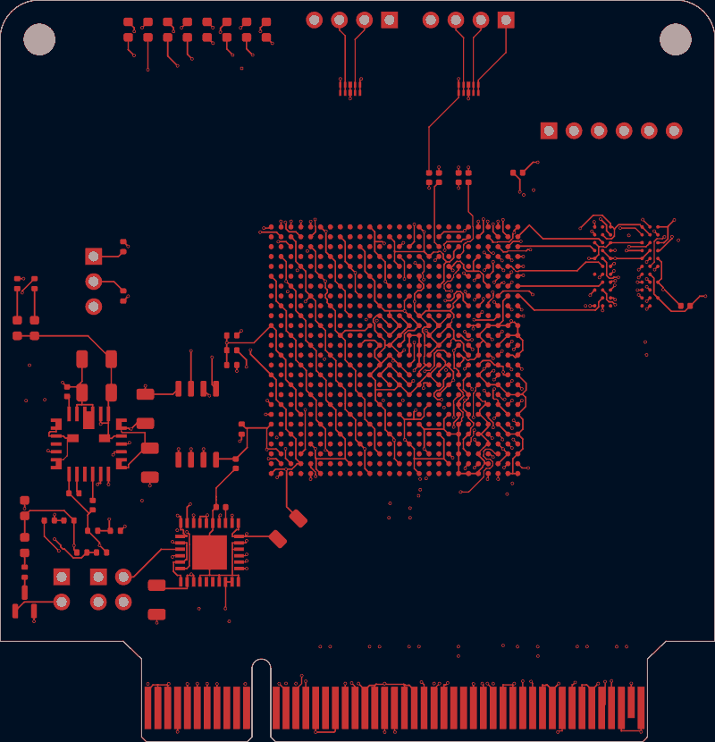 Kintex PCIe board routed by Freerouting, F.Cu