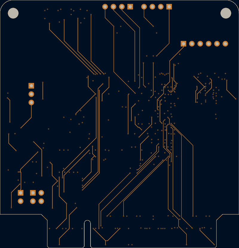 Kintex PCIe board routed by Freerouting, In2.Cu