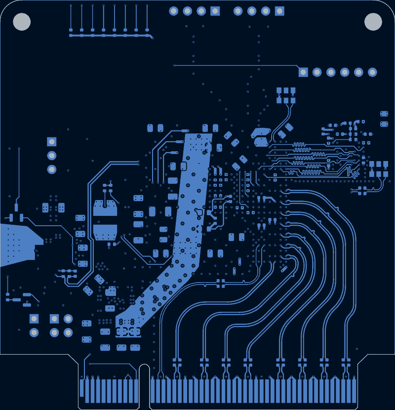 Kintex PCIe board as its designers routed it, B.Cu