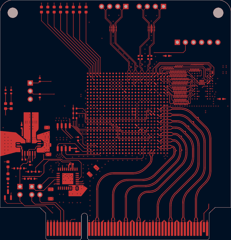 Kintex PCIe board as its designers routed it, F.Cu