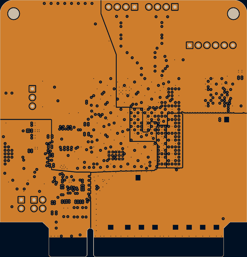 Kintex PCIe board as its designers routed it, In2.Cu