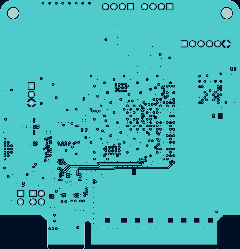 Kintex PCIe board as its designers routed it, In3.Cu