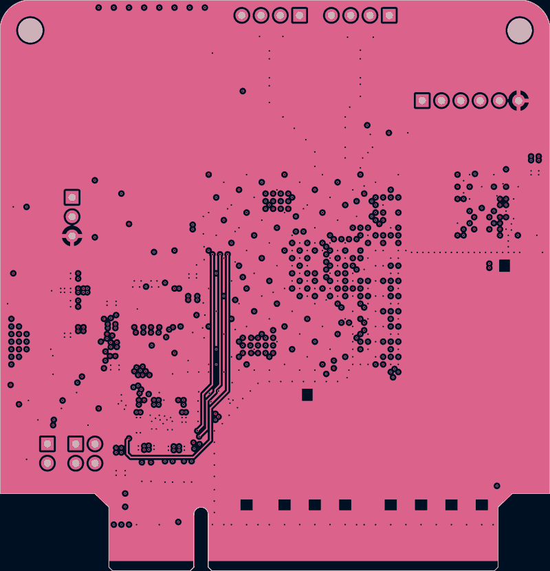 Kintex PCIe board as its designers routed it, In4.Cu