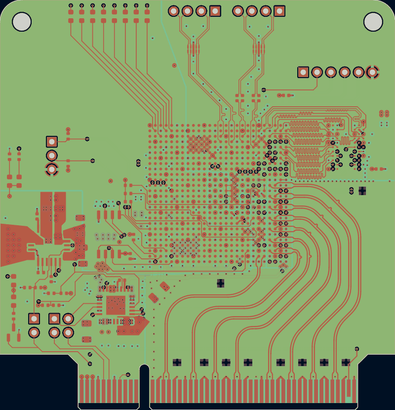 Kintex PCIe board as its designers routed it, all copper layers
