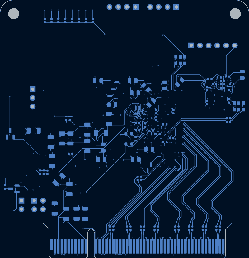 Kintex PCIe board routed by TraceMaker, B.Cu