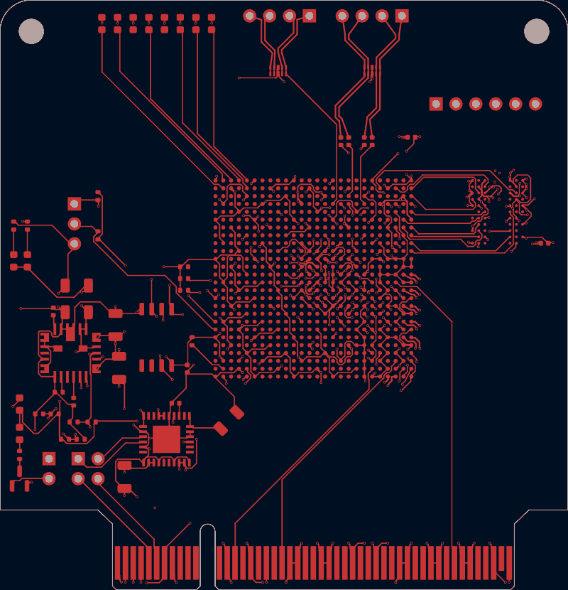 Kintex PCIe board routed by TraceMaker, F.Cu