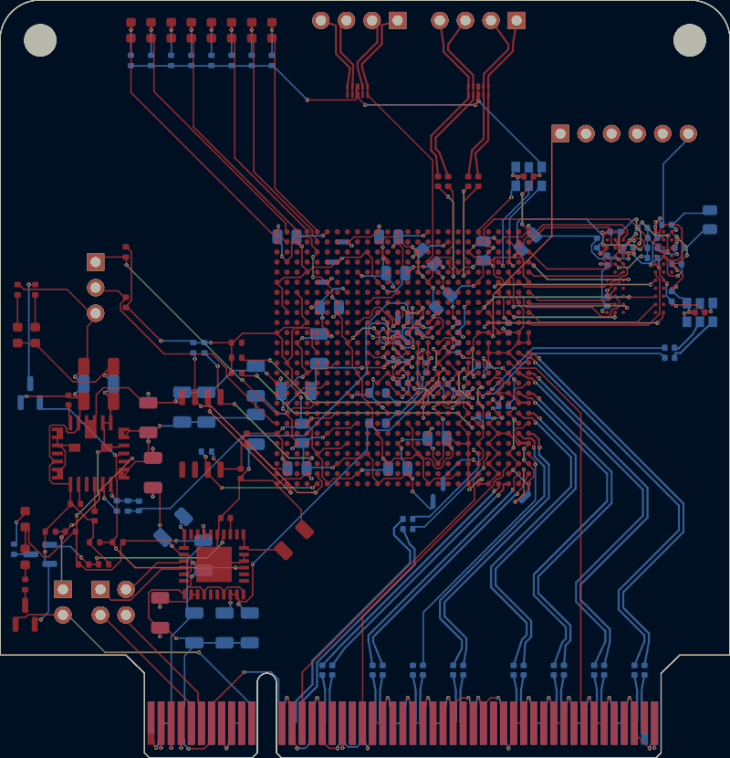 Kintex PCIe board routed by TraceMaker, all copper layers