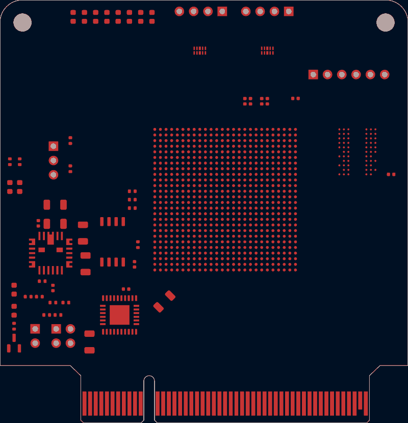 Kintex PCIe board routed by tscircuit, F.Cu
