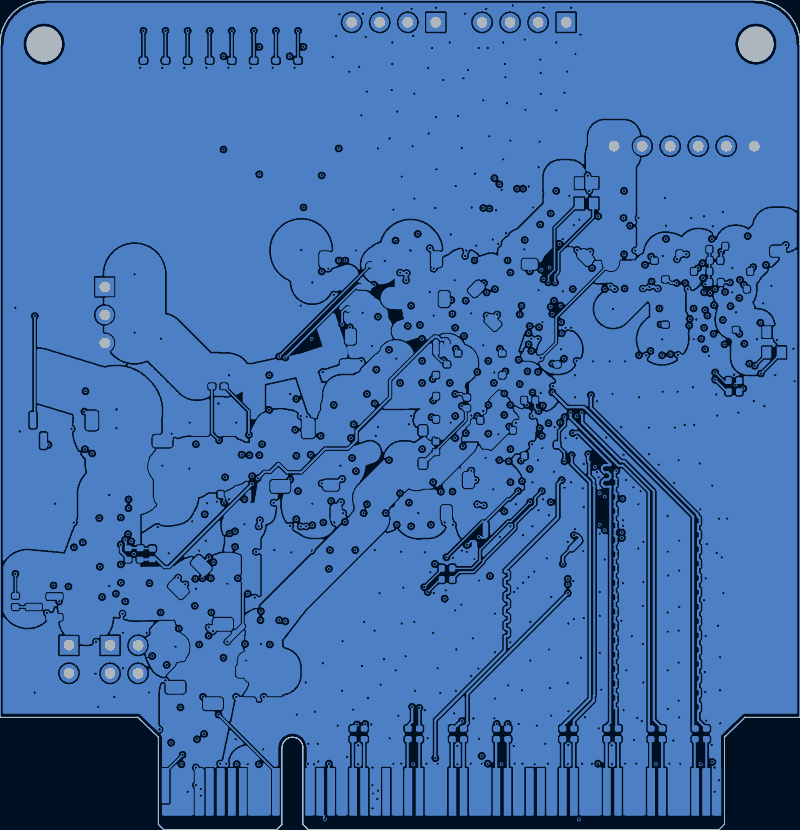 Kintex PCIe board routed by Zap!, B.Cu