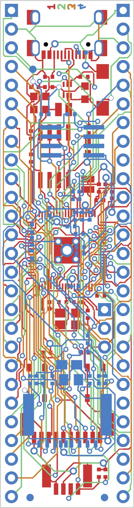 RP2350-PICO2-BB48 routed by Freerouting